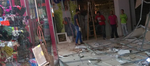 انهيار في سقف احدى المولات بعمان