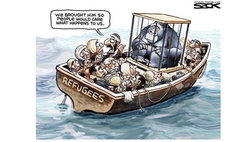 الغوريلا واللاجئون السوريون ..