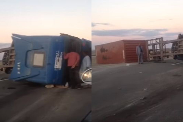 انشغل بتصوير حادث فتفاجأ بسيارة تصدمه