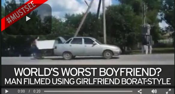 بالفيديو: شاب يجبر خطيبته على حمل