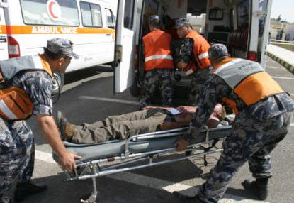 إصابة (4) أشخاص اثر حادث تصادم