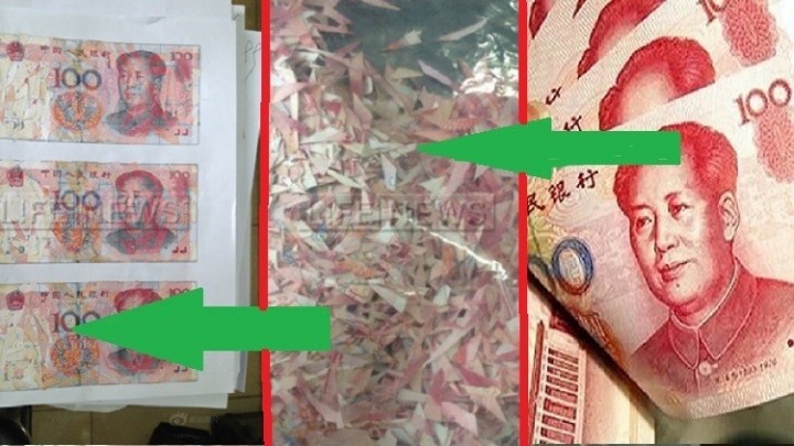 صيني يمزق 21 ألف دولار خشية