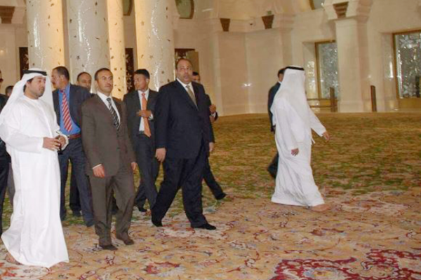 أول ظهور علني لنجل صالح منذ