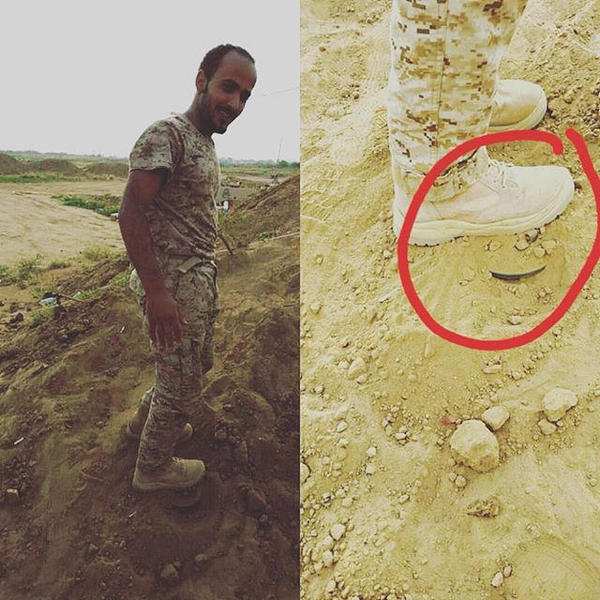 جندي سعودي ينقذ زميلا له داس