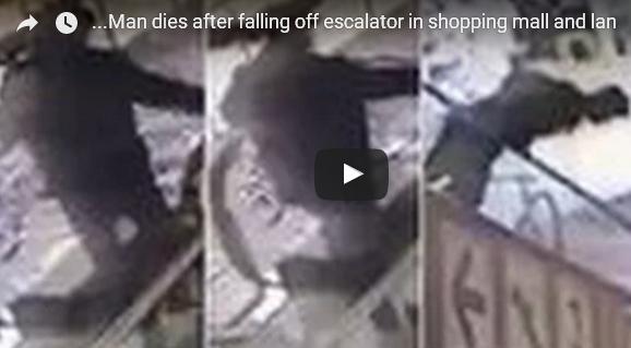 بالفيديو: رجل يسقط من أعلى مصعد