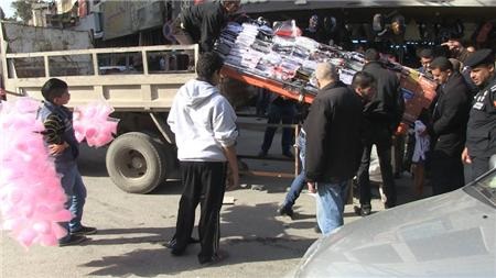ازالة بسطات وعربات واكشاك في الزرقاء