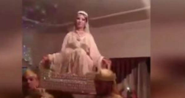 فيديو: لحظة سقوط عروس مغربية من