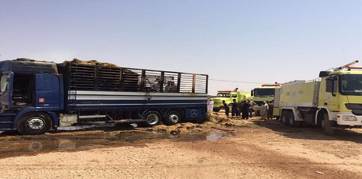 بالفيديو.. سعودي يقود شاحنة محترقة وينقذ