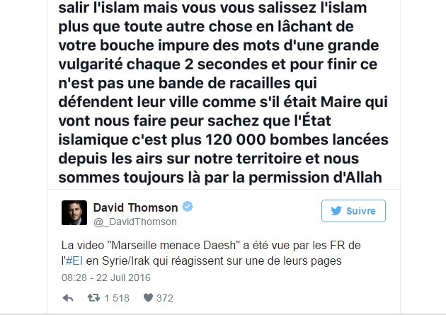 فرنسي مسلم يتوعد (داعش)