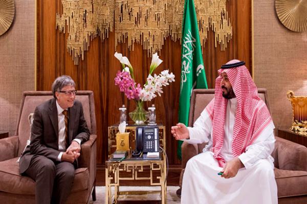 ولي ولي العهد السعودي يلتقي بيل