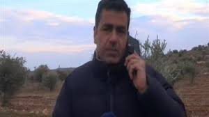 لحظة سقوط صاروخ على مراسل قناة