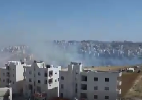 حريق في شارع الأردن