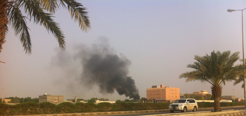 إصابة سعودي بقذيفة اطلقت من داخل