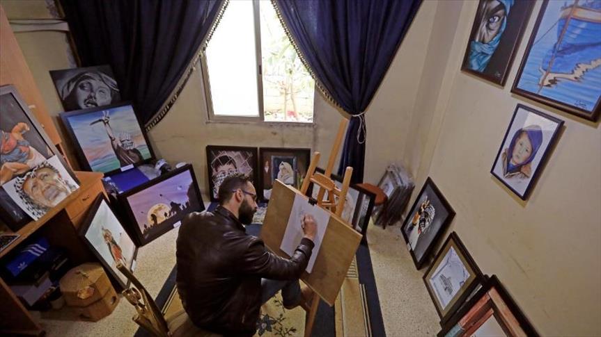 لبنان.. لوحات فنان فلسطيني تنطق بحكايا