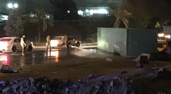 حاوية (زيت زيتون) تشل حركة طريق