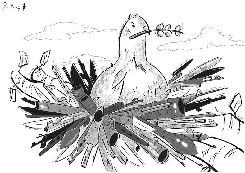 كاريكاتير - رأفتالخطيب - السلامالعالمي