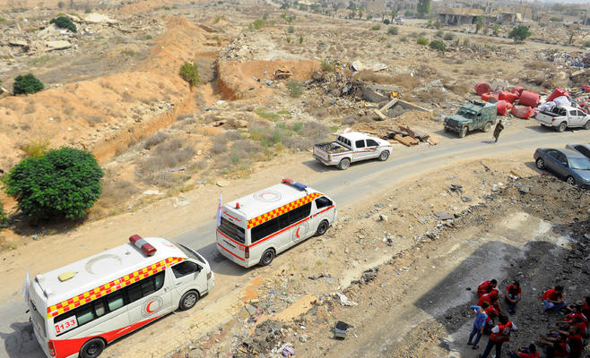 بدء إجلاء النازحين في معضمية الشام